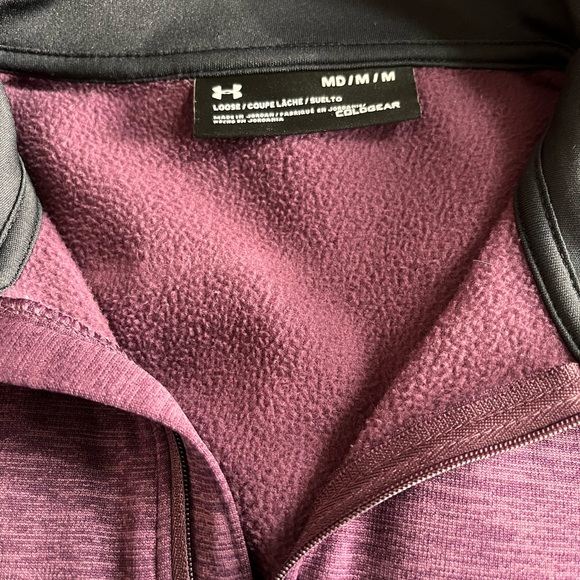 Men’s Under Armour COLDGEAR 1/4 Fleece (purple) - Picture 3 of 3